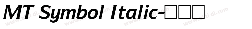 MT Symbol Italic字体转换